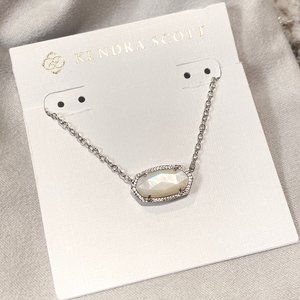 New Kendra Scott Elisa Silver Ivory Pearl